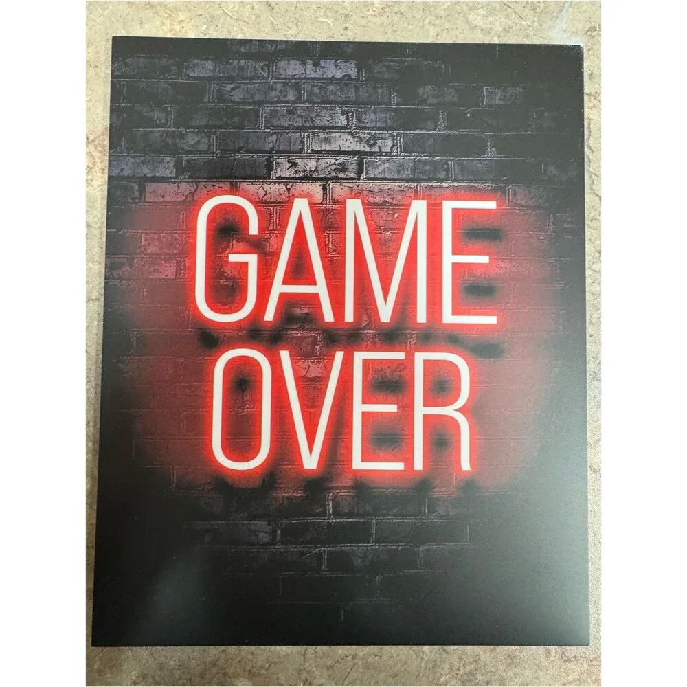 Neon-Style Gaming Wall Art Collection - Multi-Color Gamer Signs